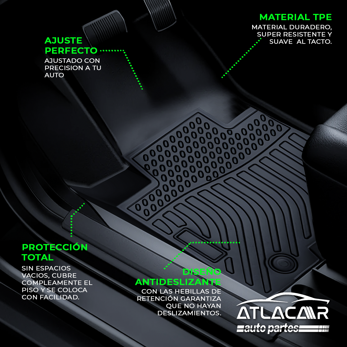 Juego De Tapetes Para Auto Uso Rudo Hyundai Tucson 2016-2021
