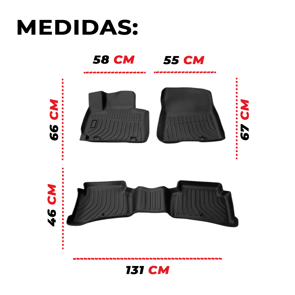 Juego De Tapetes Para Auto Uso Rudo Hyundai Tucson 2016-2021