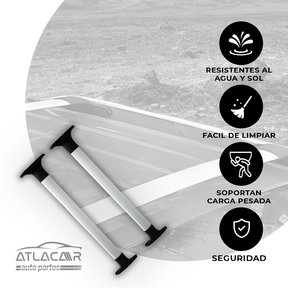 Barras Transversales Portaequipaje Ford Ecosport 13-19 Ecsp-rcb1-1319