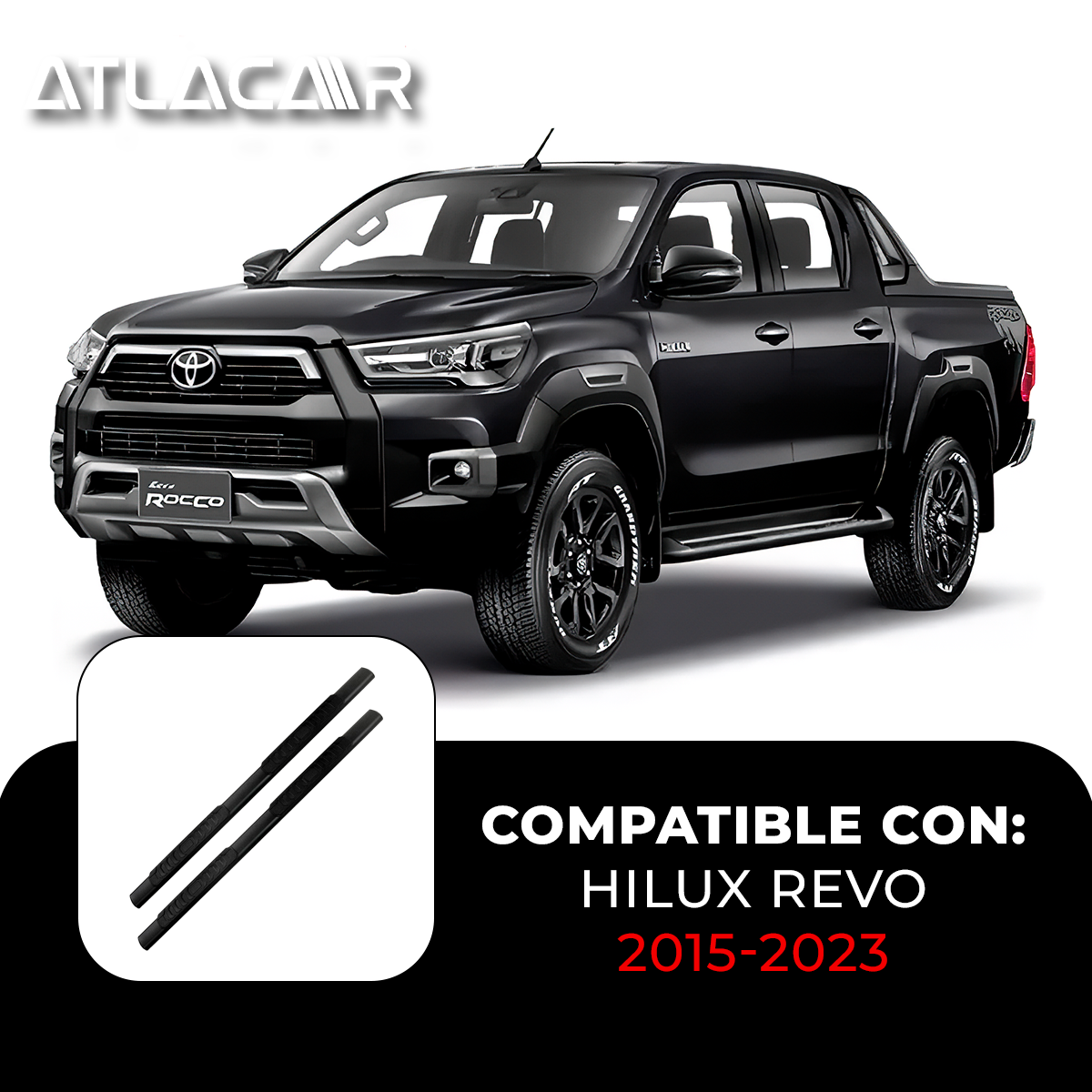 Estribos Rigidos Hilux Revo Doble Cabina 2015-2023