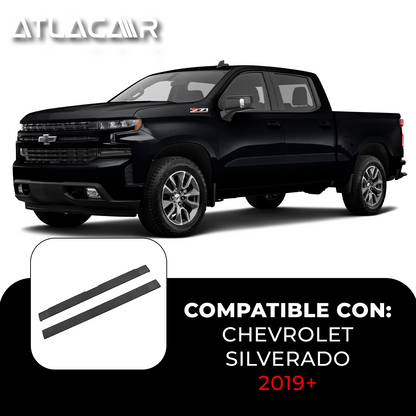 Estribos Antiderrapantes Chevrolet Silverado 2019+ Negro