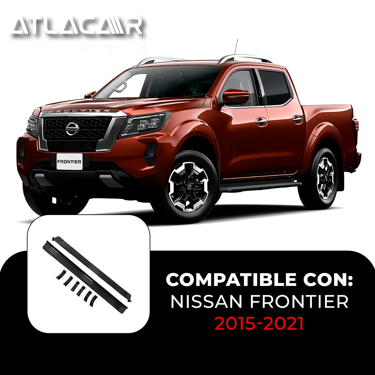 Estribos Para Nissan Frontier 2015-2021 Negro
