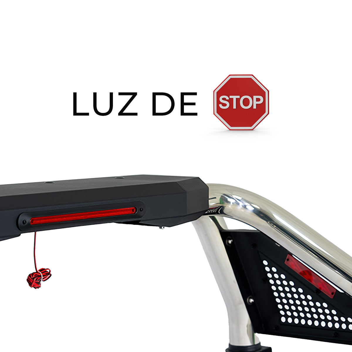 Roll Bar Chico Cromo 4x4 Toyota Tacoma Con Luz De Stop