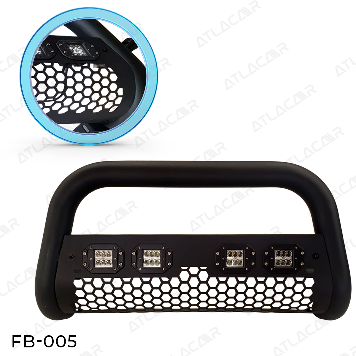 Tumbaburros Con Faros Led Chevrolet Silverado 2007-2018