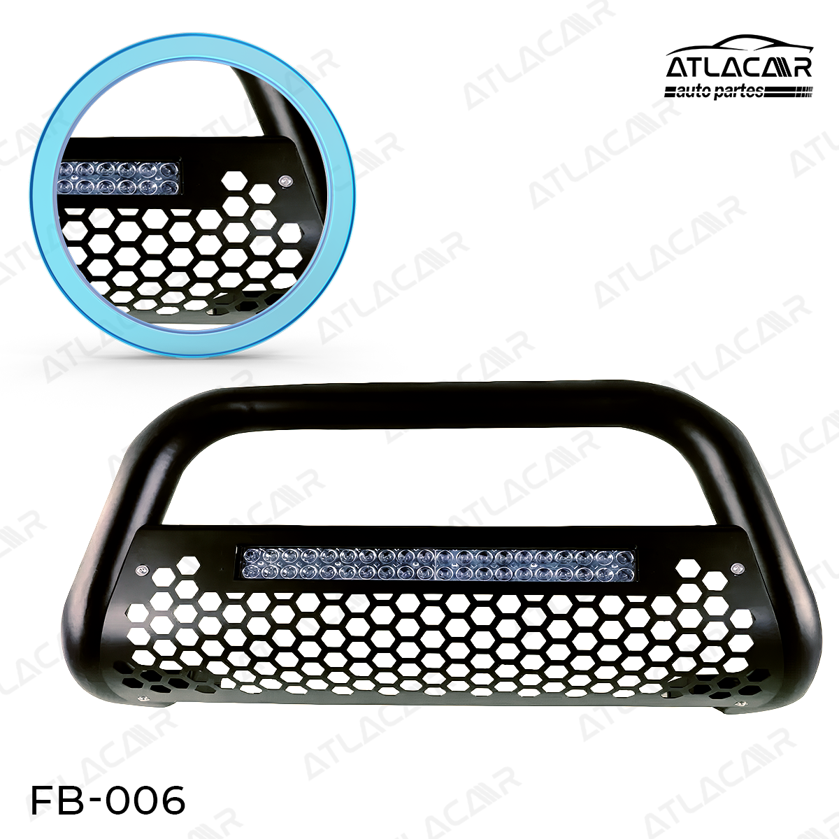 Burrera Con Barra Led Hilux Revo 2015-2023