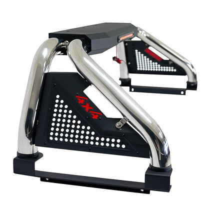 Roll Bar Chico Cromo 4x4 Toyota Tacoma Con Luz De Stop