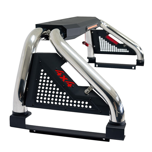 Roll Bar Chico Cromo 4x4 Toyota Tacoma Con Luz De Stop