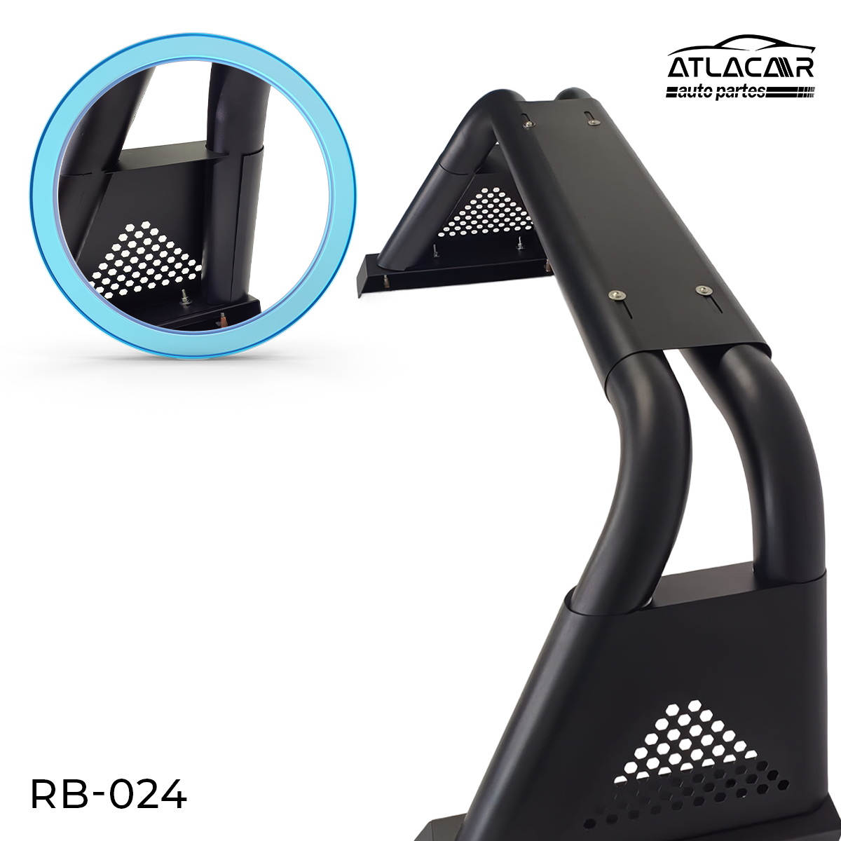 Roll Bar Chico Negro Deportivo Toyota Hilux Negro