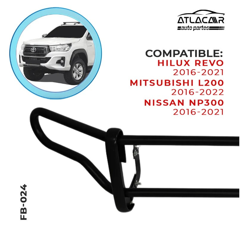 Burrera Hilux Revo 2016-2021 Negro