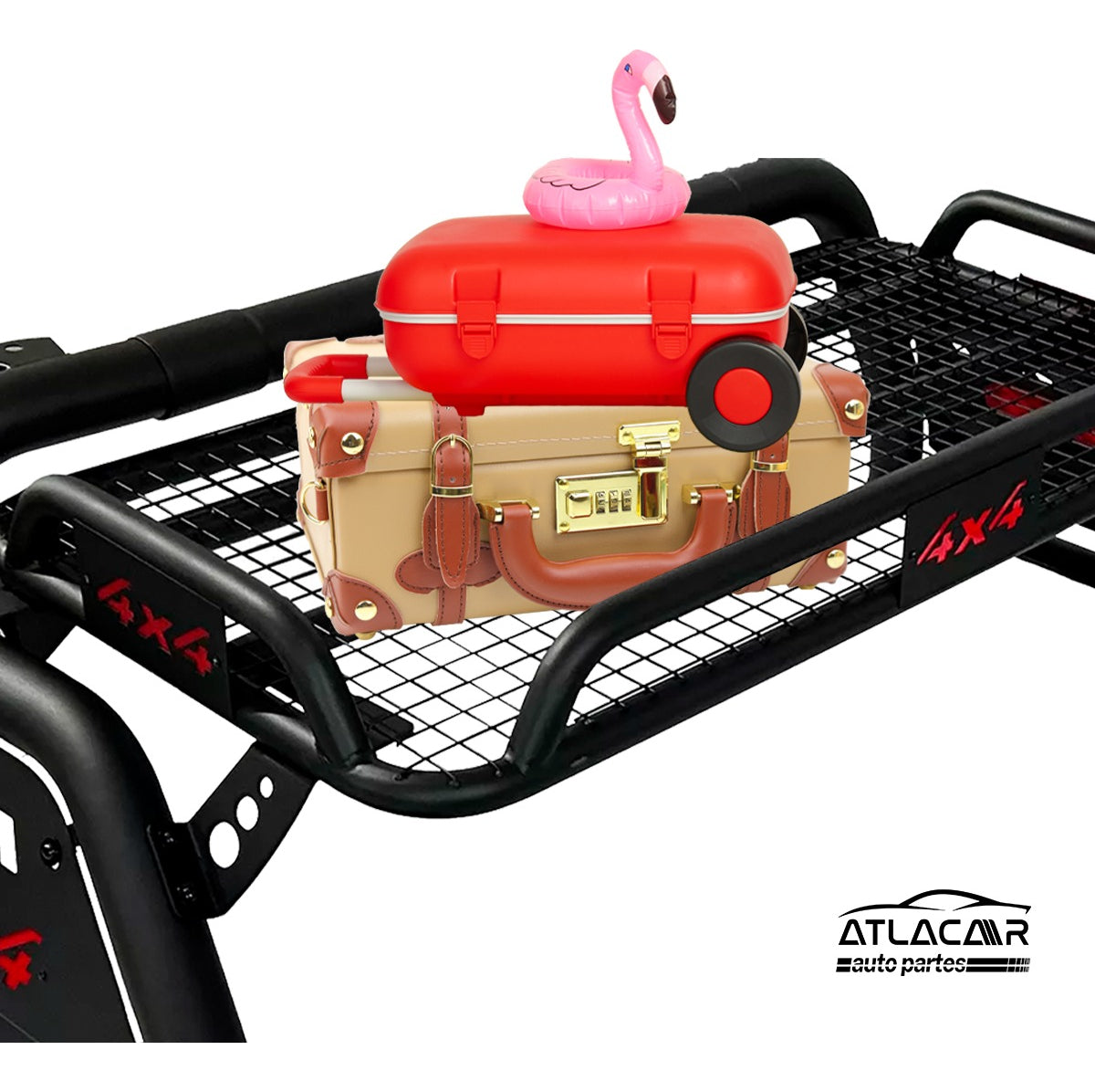 Roll Bar Grande Con Canastilla Negro Dodge Ram 1500 Negro