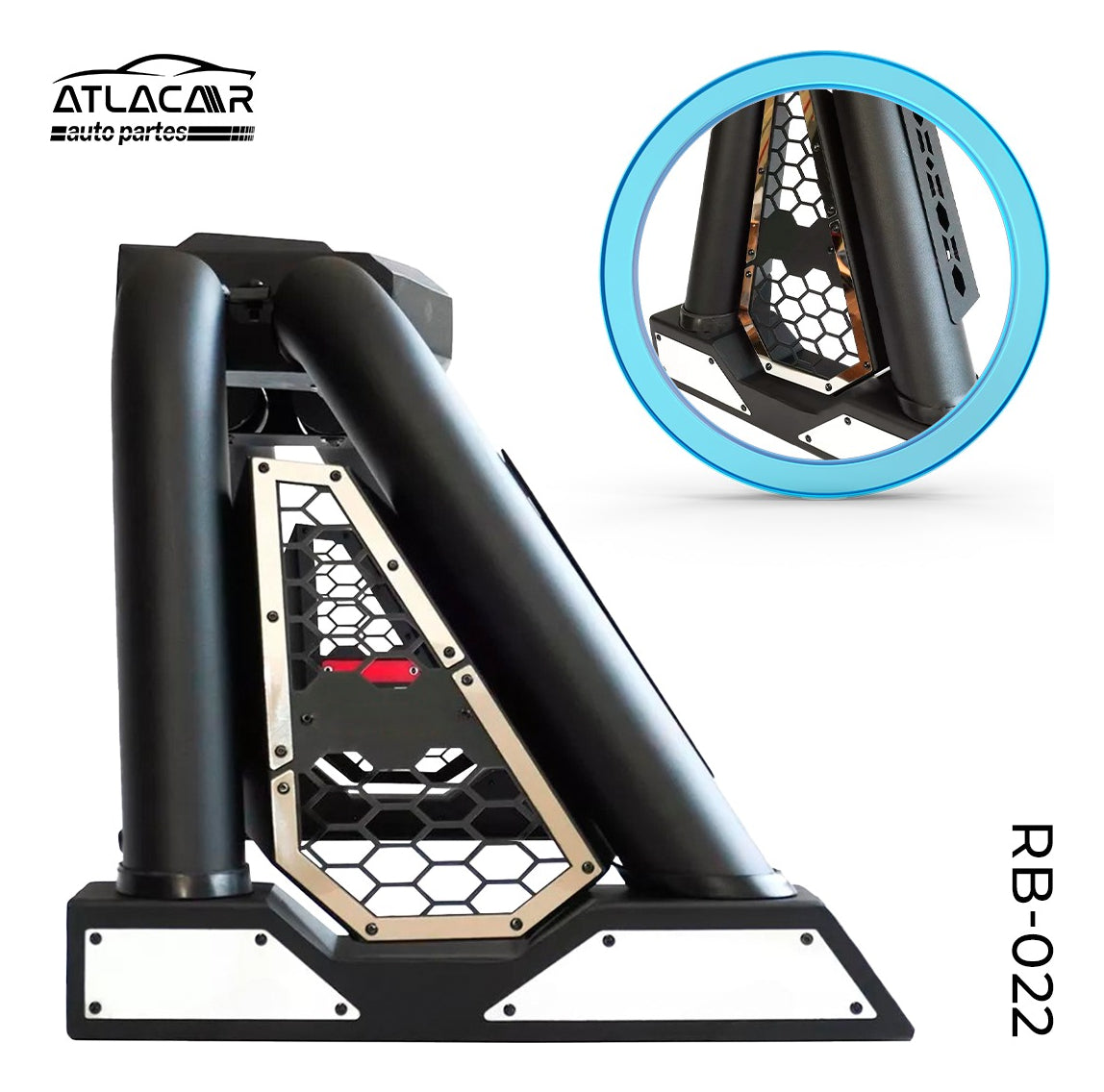 Roll Bar Grande Acabados Cromo Y Rejilla Ford F150 Lobo Negro