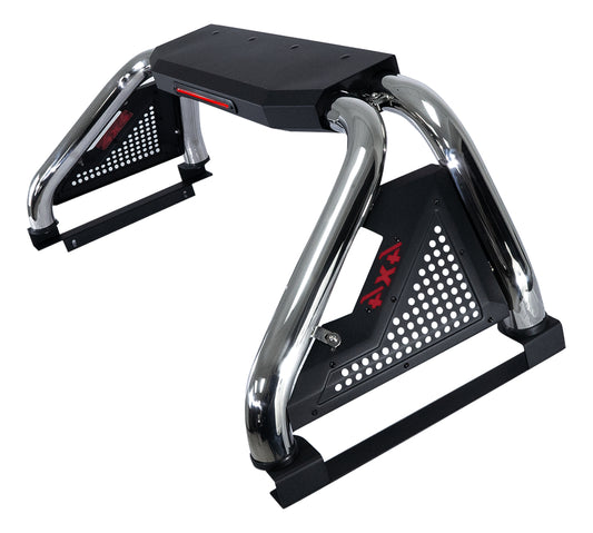 Roll Bar Cromo Chico Nissan Frontier 4x4 Con Luz De Stop