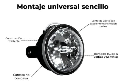 Faros Para Camioneta Universalaes Para Niebla Ambos Lados